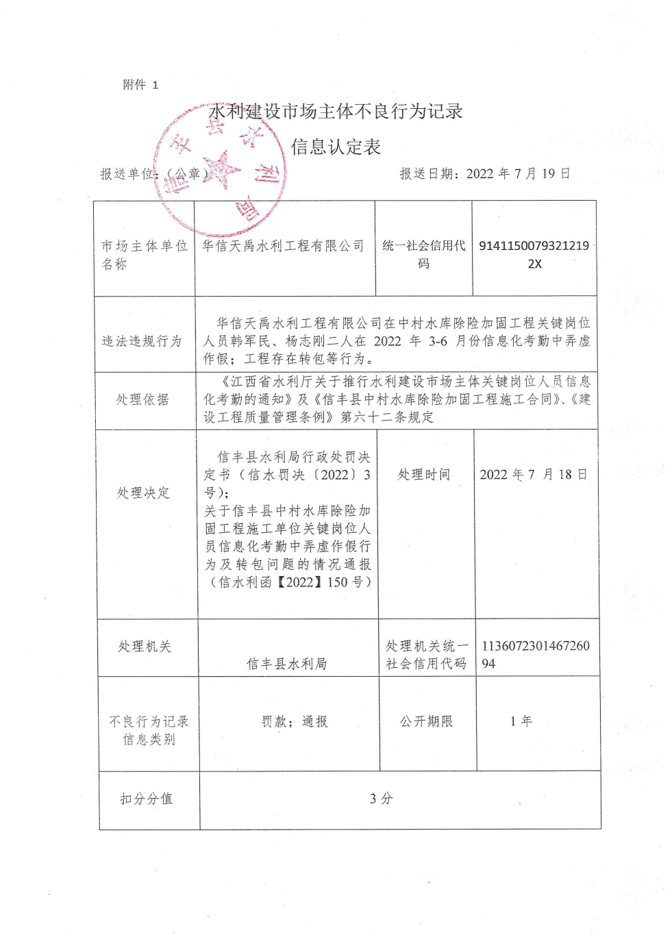 江西省水利厅关于报送华信天禹水利工程有限公司不良行为记录信息的函3.png